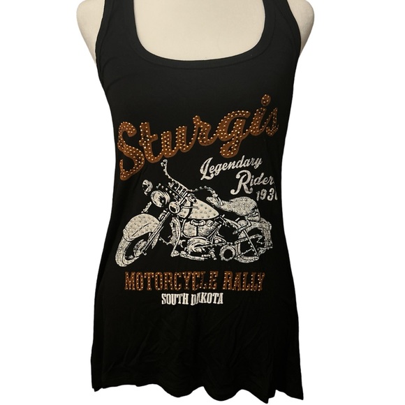New with tags Sturgis legendary rider bike graphic with rhinestone embellishment - Picture 1 of 5